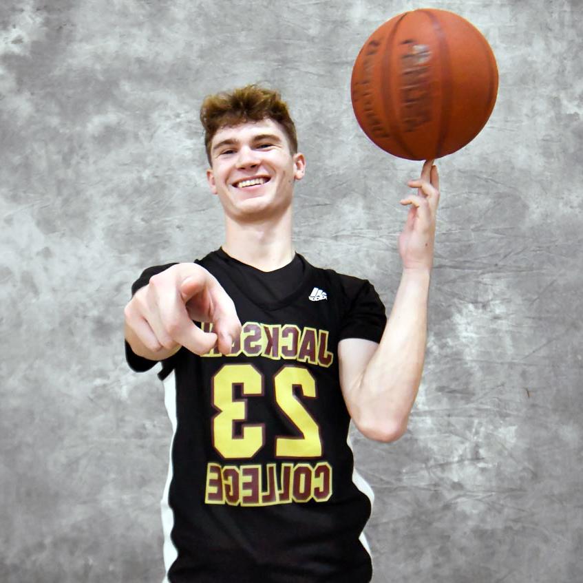 Cooper Johnston with basketball